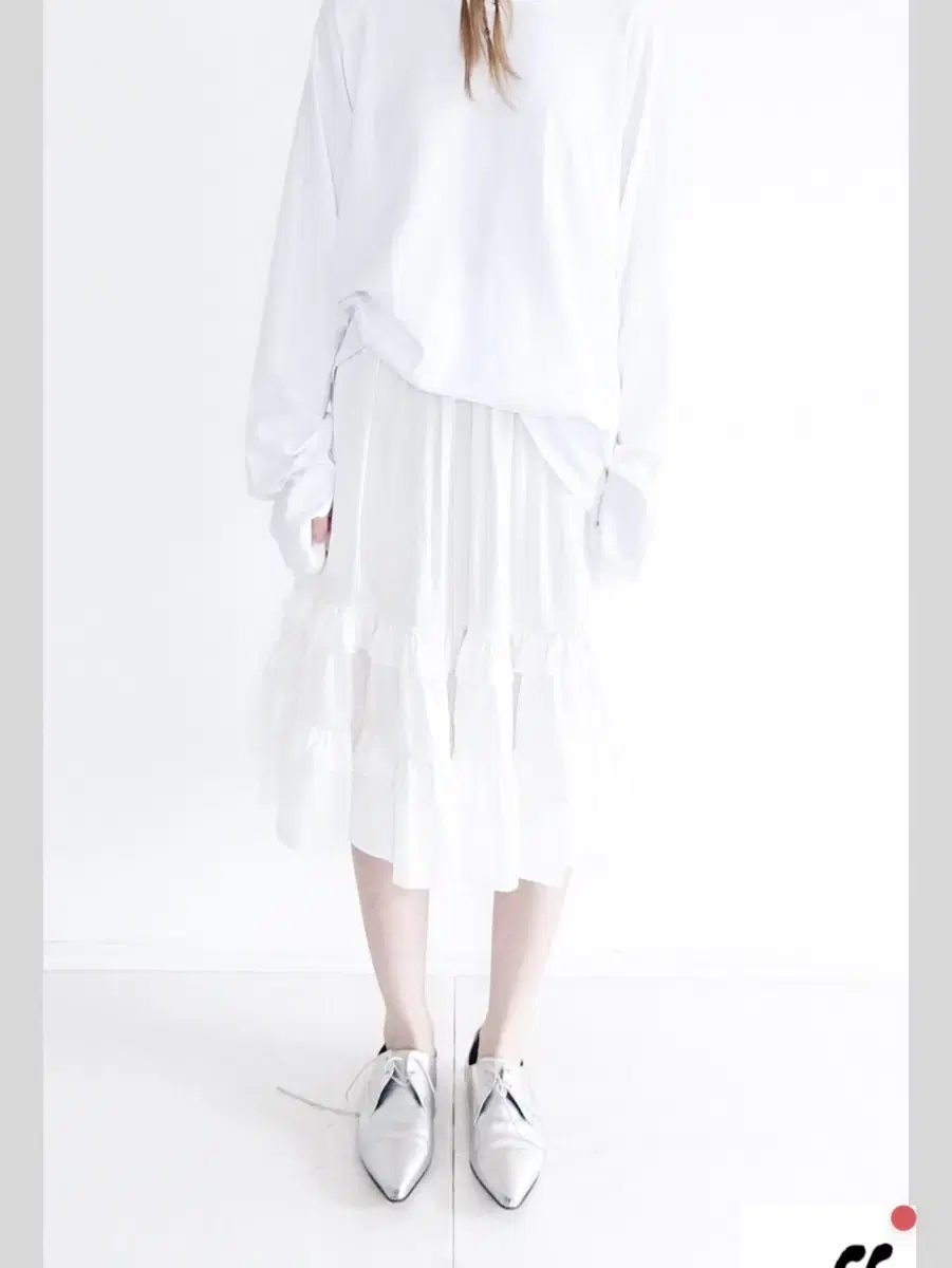 샵 페어리 silky frill flare skirt 캉캉 스커트